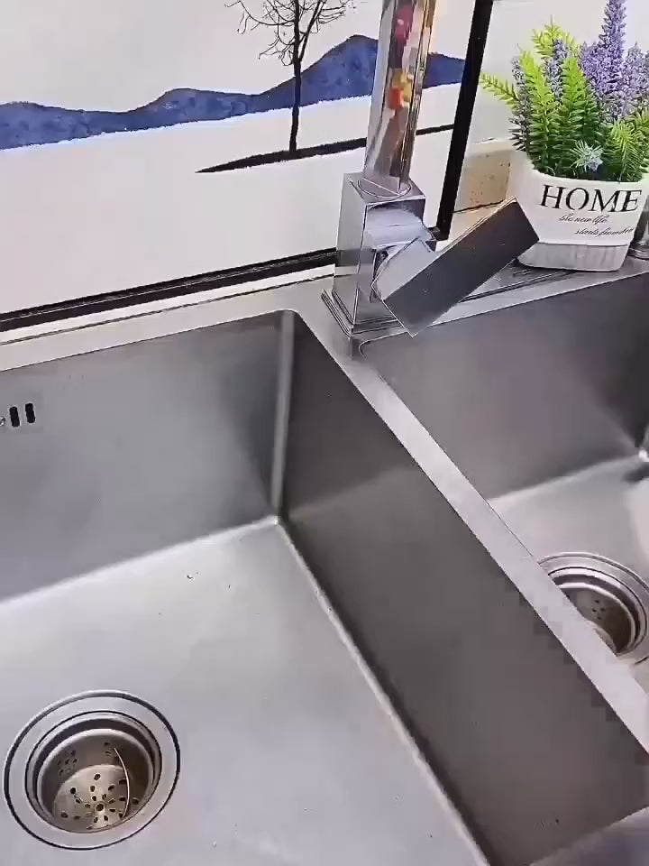 3pcs Set(1 Adjustable Sink Tray+ 2 Cleaning Sponges)- Multifunctional Kitchen Storage Rack, Suitable for Sponges and Supplies, No Batteries Needed